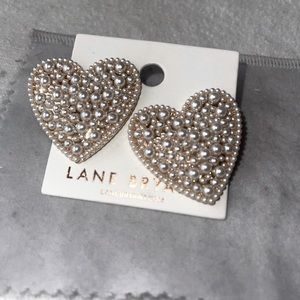 Pearl Heart Earrings